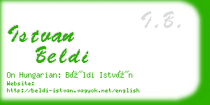 istvan beldi business card